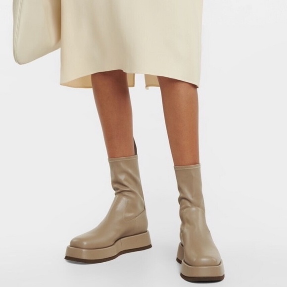 Gia Borghini Ankle Boot Taupe Size EU 38.5 - Picture 1 of 13